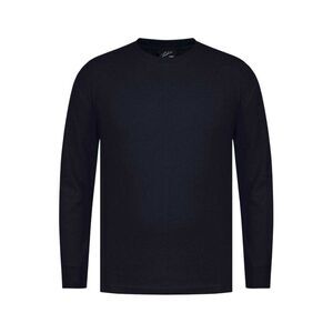 Fabric Mens Waffle Long-Sleeved T-Shirt / Black